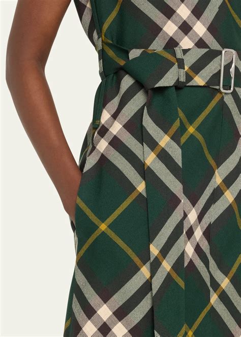 burberry black dress button waist|BURBERRY Belted checked woven mini shirt dress .